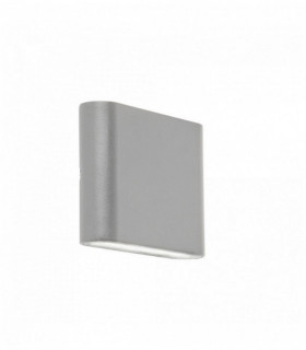 Applique d'extérieur à led haut / bas - gris - diffuseur transparent