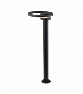 altura 73cm Pole fuera de LED con la cabeza redonda - negro con difusor esmerilado