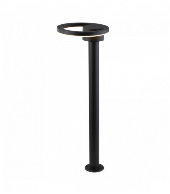 Outdoor led post height 73cm with round head - black with frosted diffuser