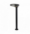 Outdoor led post height 73cm with round head - black with frosted diffuser