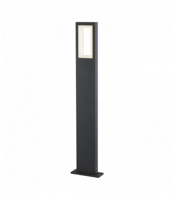 Poteau extérieur à led hauteur 73cm gris foncé avec diffuseur dépoli