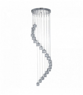 cubo de hielo llevado suspensión - 20lt multi-gota de vidrio altura de 3 m de cromo