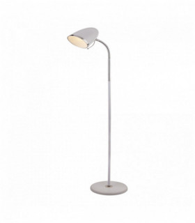 Lampadaire boston blanc et chrome