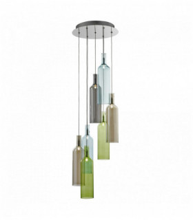 7 SUSPENSION FLASCHEN BOTTLE Glaslampen MULTI Multi-Drop