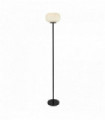 Lumina 1-light floor lamp with frosted ribbed glass