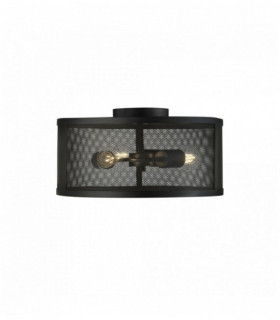 maglia soffitto 3 opaco lampadine tamburo nero
