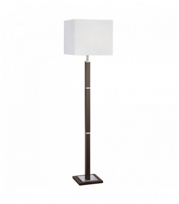 Waverley floor lamp 1 bulb wood brown / stainless steel rectangular