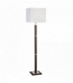 Waverley floor lamp 1 bulb wood brown / stainless steel rectangular