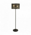 Floor lamp mesh 2 bulbs matt black