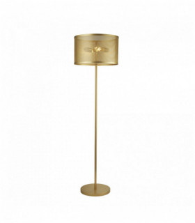 Floor lamp mesh 2 bulbs matt gold