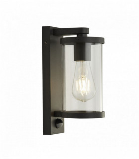 bombilla de luz del exterior 1 con pir - vidrio negro con transparente