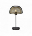 1-Light Honeycomb Double Layer Table Lamp - Black Exterior with Gold Interior