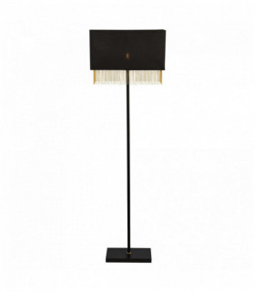 Lampe Fringe 1 Lampe - schwarz Schatten mit goldener Kette