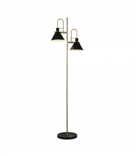 Lámpara de bombillas trombón 2 - negro / bronce