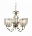 Silhouette chandelier 5 brass bulbs