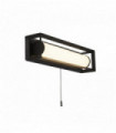 Applique murale led rectangulaire chaplin, noir mat - 300mm avec interrupteur à tirette