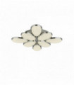 Lori led ceiling light 8 bulbs, crushed ice effect shade, chrome