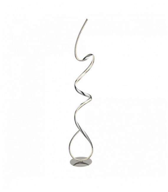 Lampada a LED con cromo twirls diffusore in cristallo