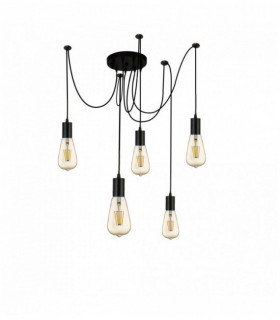 Suspension squiggle 5 ampoules noir