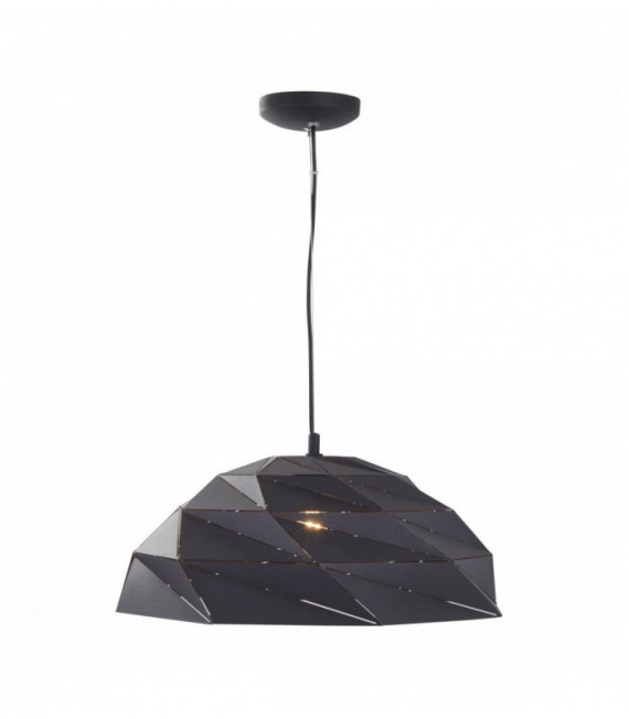 Black sanded origami dome pendant light