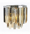 Applique murale clarissa chrome à 2 ampoules avec verre