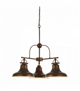 Industrielle Suspension dallas 3 antikbraun Glühbirnen