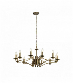 Suspension ascot 12 Glühbirnen Antikmessing
