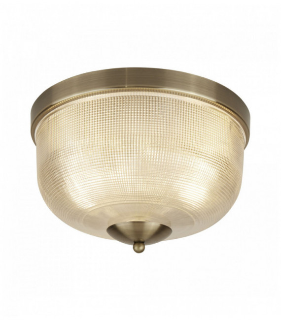 Plafonnier bistro ii  2 ampoules laiton antique