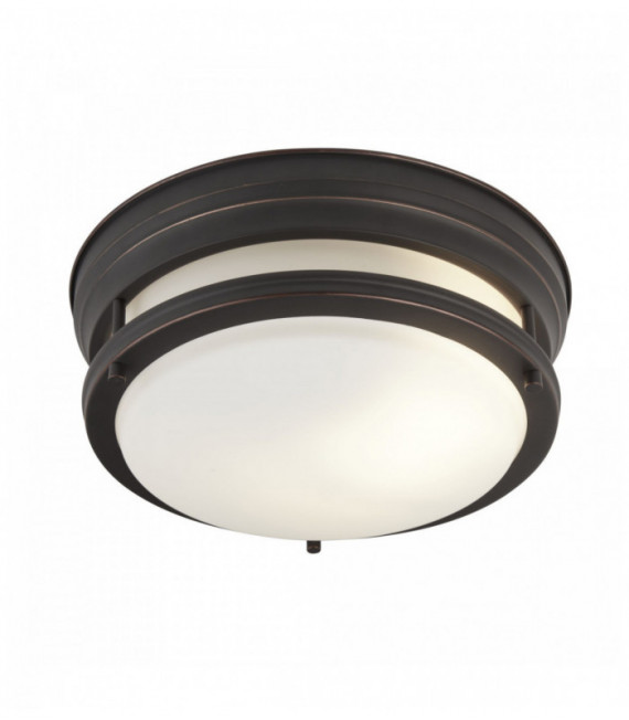 2-bulb edinburgh ceiling light brown with opal glass. ip44