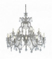 Lustre marie therese 18 ampoules cristal transparent chromé