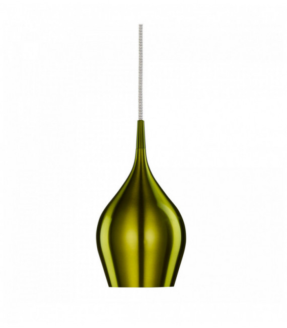 Vibrant green pendant light 1 bulb - dia 12cm