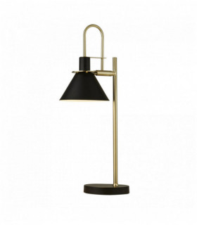 Lampe de table trombone 1 ampoule - noir / laiton