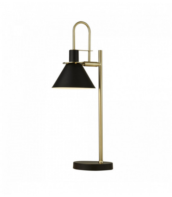 Lampe de table trombone 1 ampoule - noir / laiton