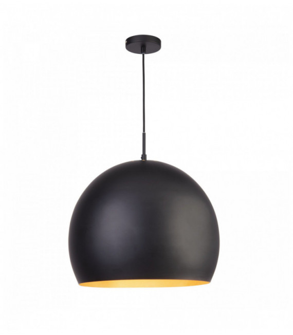 Industrie Suspension - 1 Ampulle 40cm schwarze Kugel-Aufhängungsmatte innen gold