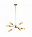 Pendant light alpha 6 bulbs matt gold