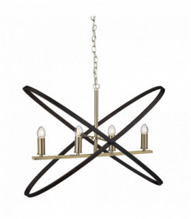 Suspension hoopla 4 ampoules bronze