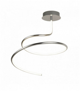Satin silver magic led swirl ceiling light