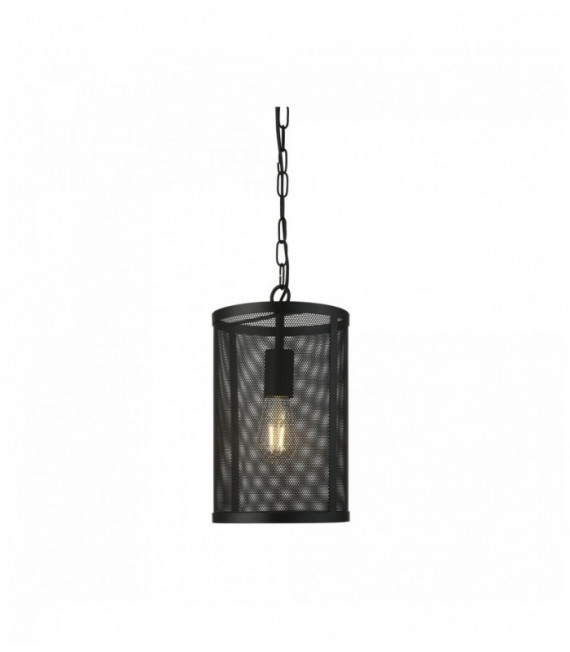 Suspension résille 1 ampoule noir mat