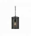 Mesh pendant light 1 bulb matt black