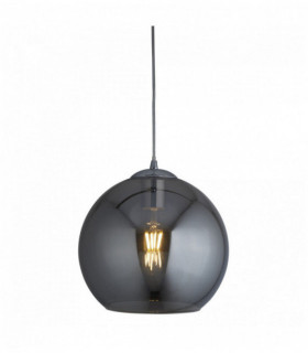 cromo suspensión balón 35cm de diámetro bulbo de cristal 1 ahumado