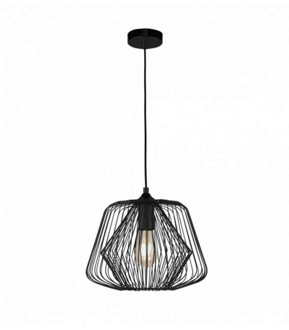 Bell cage pendant light 1 bulb cage - matt black