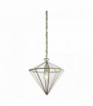 Suspension lantern 1 ampoule terrarium suspension en forme de diamant ab