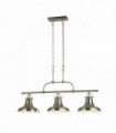 Industrial bar pendant light dallas 3 bulbs satin silver