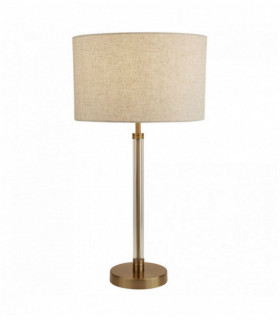 Lampe de table siena abat-jour avoine transparent / bronze