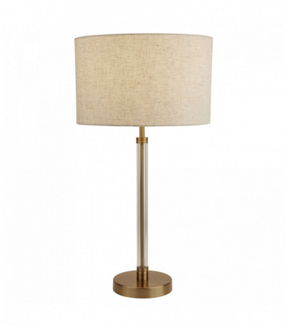 Siena table lamp with transparent / bronze oat shade