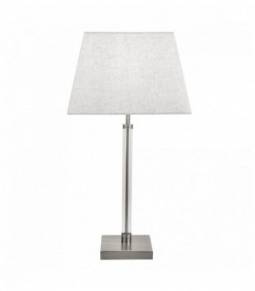 Siena table lamp with transparent cyclinder frame - satin nickel