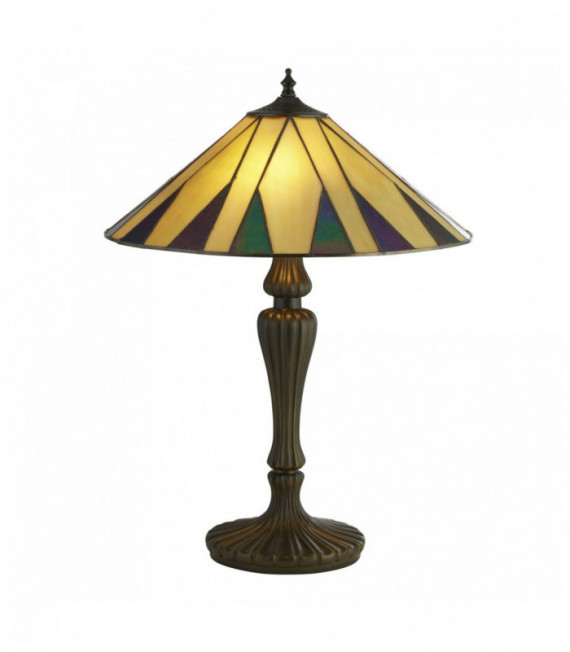 Lámpara de mesa Tiffany sombrero amarillo / multi