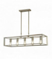 Oval pendant light heaton 5 lights gold brushed silver finish