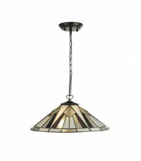lampade a sospensione Gatsby 2 bronzo Tiffany / nero / trasparente / bianco / Multi