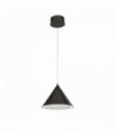 Suspension led conique 1 ampoule - noir